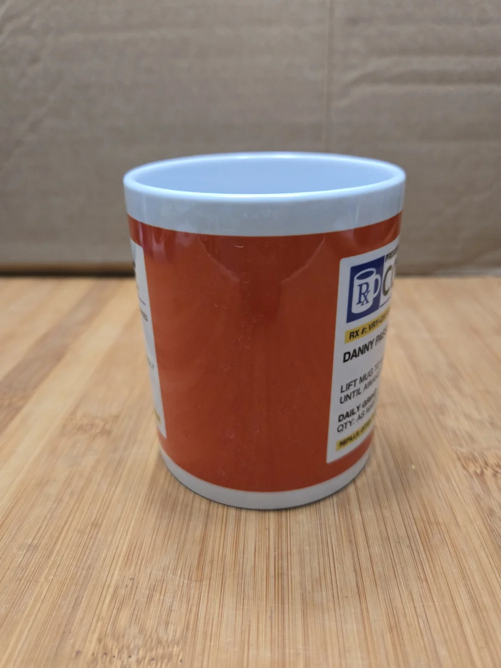 Prescription Coffee Novelty Mug - RX #: VRY-CAF-N8D DR. CAFFEINATED